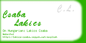 csaba lakics business card